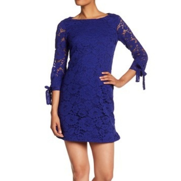 Vince Camuto Sheer Floral Lace Dress 6 - Picture 1 of 8